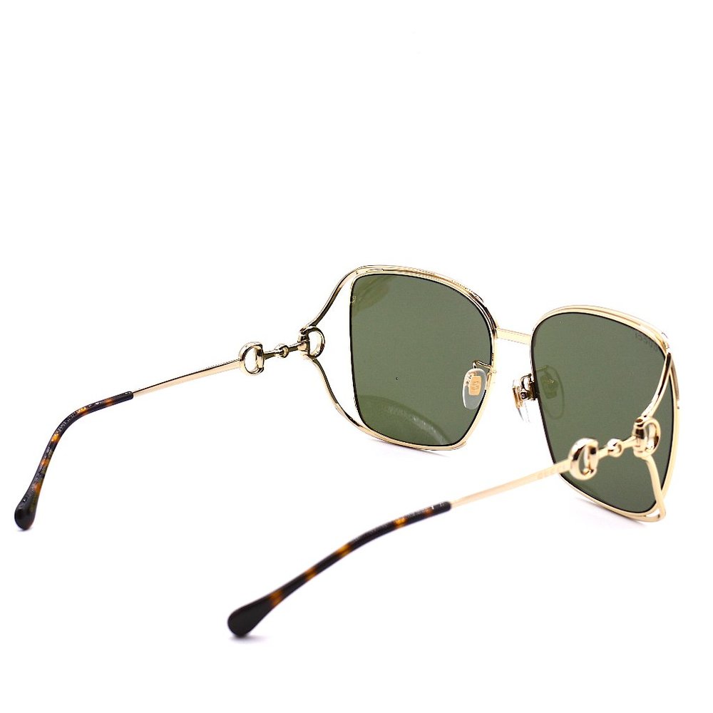 NEW GUCCI GG1020S 003 GOLD GREEN GRADIENT AUTHENTIC SUNGLASSES - Picture 10 of 14
